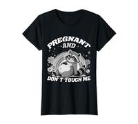 Procione Incinta e Selvaggio Non Toccare Me Mamma Umorismo Maglietta