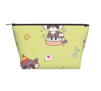 Procione Kawaii carino, Borsa da toilette Borsa per trucco Borsa per cosmetici Borsa da toilette da viaggio portatile