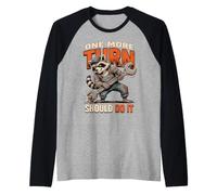 Procione Meccanico One More Turn Umorismo Officina Maglia con Maniche Raglan