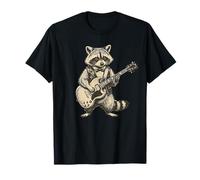 Procione Playing Electric Guitar Fun Classic Cool Superstar Maglietta