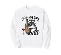 Procione Selvatico Che Tiene Il Succo Fantasia Felpa