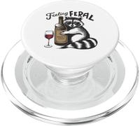 Procione selvatico che tiene il succo fantasia PopSockets PopGrip per MagSafe