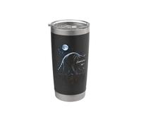 Procione Sotto Luna Bosco Notte Wildlife Bicchiere termico in acciaio inox doppia parete