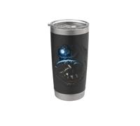 Procione Sotto Luna Bosco Notte Wildlife Bicchiere termico in acciaio inox doppia parete