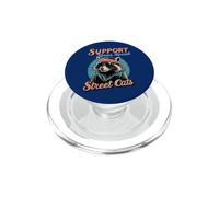 Procione vintage Sostieni i tuoi gatti di strada locali PopSockets PopGrip per MagSafe