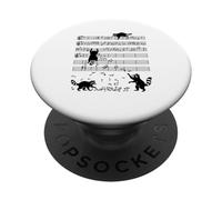 Procioni appesi su note musicali Opera d'arte PopSockets PopGrip Adesivo
