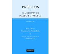Proclus Proclus: Commentary on Plato's Timaeus: Volume 3, Boo (Copertina rigida)