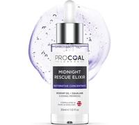 Procoal Midnight Rescue Elixir 30 ml - Siero viso anti-invecchiamento per pelli morbide, elastiche e luminose, olio botanico viso con olio di rosa canina, cruelty-free, Made in UK