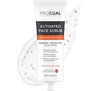 PROCOAL,Scrub viso esfoliante di prima qualità, 70 ml, esfoliante e detergente viso al carbone combinato per uomini e donne, prodotto nel Regno Unito