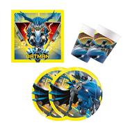 Procos 10137430 - Set per feste S Batman Rogue Rage, set da 52 pezzi, 16 piatti, 16 bicchieri, 20 tovaglioli, stoviglie usa e getta, stoviglie per feste, decorazione da tavolo, Marvel