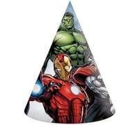 Procos 35137 Marvel Avengers Infinity Stones Cone Party Caps FSC Paper Pack 6