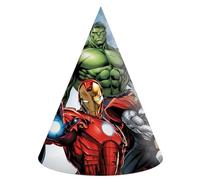 Procos 35137 Marvel Avengers Infinity Stones Cone Party Caps FSC Paper Pack 6