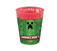 Merchandising Bicchiere Riutilizzabile 4 Pz * Minecraft. Bicchiere Riutilizzabile 250 Ml Minecraft
