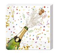 Procos 68649 Conf. 20 Tovaglioli Capodanno Bottiglia, Carta, Multicolor, Confezione, unità