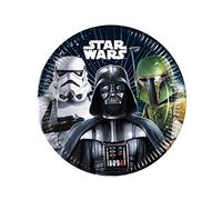 Procos 8 piatti in cartone Star Wars Galaxy 20 cm, colore: nero, taglia unica