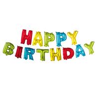Procos 89652 - Palloncino Happy Birthday, riempimento con elio o aria, compleanno, decorazione, festa, anniversario
