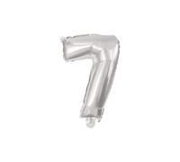 Procos 89804 - Palloncino in foil numero 7, riempimento con elio o aria, compleanno, decorazione, festa, anniversario