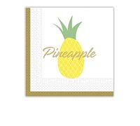 Procos 90598 - Tovaglioli Ananas, 20 Pezzi, Oro, Bianco, Giallo