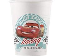 Procos 90817 - Bicchieri di Carta, 200 ml, 8 Pezzi, Disney Cars, compostabili, Multicolore