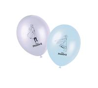 Procos 91133 - Ballonnen Frozen 2, 8 stuks, diameter 21 cm, bedrukt, lichtblauw,
