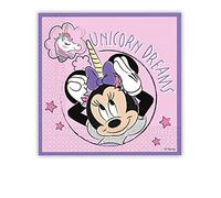 Procos 91506 - Tovaglioli Minnie Unicorn Dreams, FSC® Mix, 20 Pezzi, 33 x 33 cm, 3 veli, compostabili, Unicorno, stoviglie per Feste