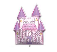 Procos 92442 - Palloncino in lamina Princess for a day, misura 96 cm, castello principessa, elio, palloncino, compleanno, decorazione, regalo