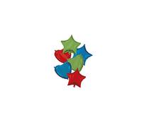 Procos 92448 - Set di Palloncini in Foil con Stelle, 6 Pezzi, Dimensione 46 cm, Elio, Palloncino, Compleanno, Decorazione, Regalo