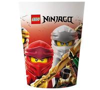 Procos 92856 - Bicchieri riutilizzabili Lego Ninjago, 2 Pezzi, capacità 230 ml, riutilizzabili, stoviglie per Feste
