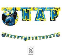 Procos- Festone Compleanno Happy Birthday Batman Rogue Rage in Carta FSC, Multicolore, PR93359