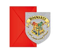 Procos- Inviti con Busta Harry Potter Hogwarts Houses in Carta FSC, 6 Pezzi, Stampa con Lettere, Multicolore, Einheitsgröße, PR93370