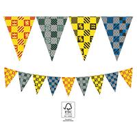 Procos 93377-Bandierine di Harry Potter, 9 bandierine, per Compleanno dei Bambini, Decorazione, Multicolore, Taglia Unica, 93377