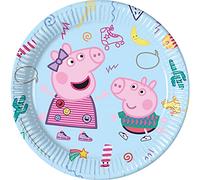 Procos 93436 Peppa Pig Party Plates Size 23 cm Pack of 8 Disposable Paper Plates