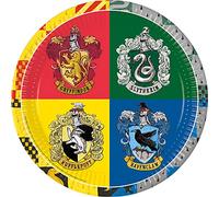 Procos 93451 - Set di 8 piatti da festa Harry Potter, 23 cm, in carta usa e getta, per compleanno dei bambini, set di stoviglie per feste, FSC® Mix