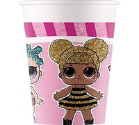 Procos 93469 LOL Party Cups Maximum Capacity 200 ml Pack of 8 Disposable Paper Cups Children's Birthday Party Tableware FSC