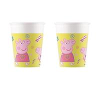 Procos 93471 Peppa Pig - Set di 16 bicchieri usa e getta in carta per feste di compleanno per bambini, FSC® Mix