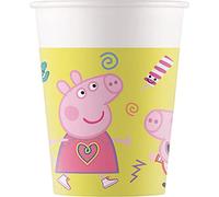 Procos 93471 Peppa Pig - Set di 8 bicchieri usa e getta in carta per feste di compleanno per bambini, FSC® Mix