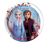 Procos 93484 Frozen 2 - Piatti da festa 20 cm, 8 pezzi, usa e getta in carta per compleanno per bambini, stoviglie per feste, FSC® Mix