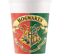 Procos- Bicchieri Carta FSC Harry Potter Hogwarts Houses (200ml), 8 Pezzi, Multicolore, 8 Unità (Confezione da 1), 93506