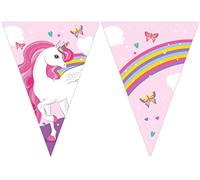 Procos 93763-Bandierine Unicorn Rainbow Colors, FSC, Decorazione da Appendere, Ghirlanda, Compleanno, Feste a Tema, Multicolore, 93763