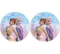 Procos 93838 Frozen 2 Wind Spirit, 8 pezzi, piatti usa e getta, piatti di carta, per compleanno, feste a tema, 93838 (Confezione da 2)