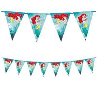 Procos Ariel Curious FSC - Bandiere triangolari di carta per feste, 9 bandiere da 25 x 18 cm, lunghezza 2,3 m
