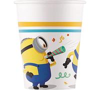 Procos- Bicchieri Carta FSC Minions Rise of Gru (200ml), 8 Pezzi Folat 200ml-8, Multicolore, 8 Unità (Confezione da 1), 93512P
