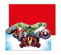 Procos 6 inviti con Buste Avengers - Multicolore