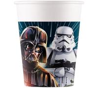 Procos- Bicchieri Carta FSC Star Wars Galaxy (200ml), 8 Pezzi, Multicolore, 93880