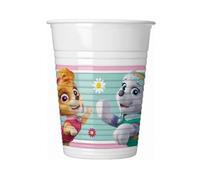 Procos - Bicchieri di plastica Skye & Everest Paw Patrol (200 ml), 8 pezzi, multicolore, 93560