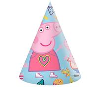 Procos- Cappellini Cono Party Peppa Pig Messy Play in Carta, 6 Pezzi, Multicolore, PR91996