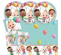 Procos Cocomelon - Set per feste da 37 pezzi, per 8 bambini