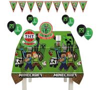 Procos - Decorazioni per compleanno a tema Minecraft, set da 46 pezzi, decorazioni per feste di compleanno per bambini