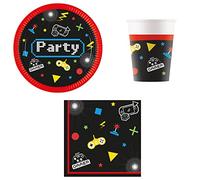 Procos DY10273854 - Set da gioco piccolo, piatti, tovaglioli e tazze, decorazione da tavola, decorazione di compleanno