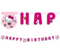 Procos- Festone Compleanno Happy Birthday Hello Kitty in Carta FSC, PR94703